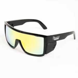 Gold/Black Round Frame Safety Visor Sunglasses (Copy) (Copy)