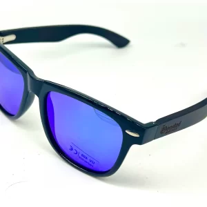 Wood Bamboo blue lens Sunglasses
